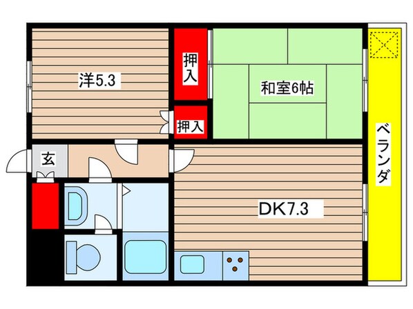 エルテ梅ヶ丘の物件間取画像